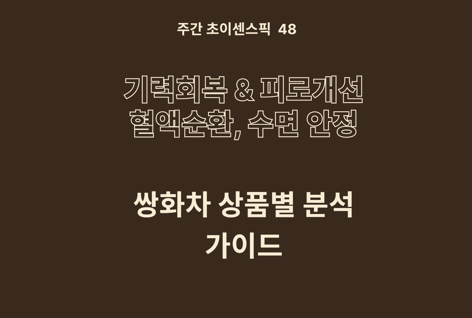 쌍화차 추천 및 상품 특징비교