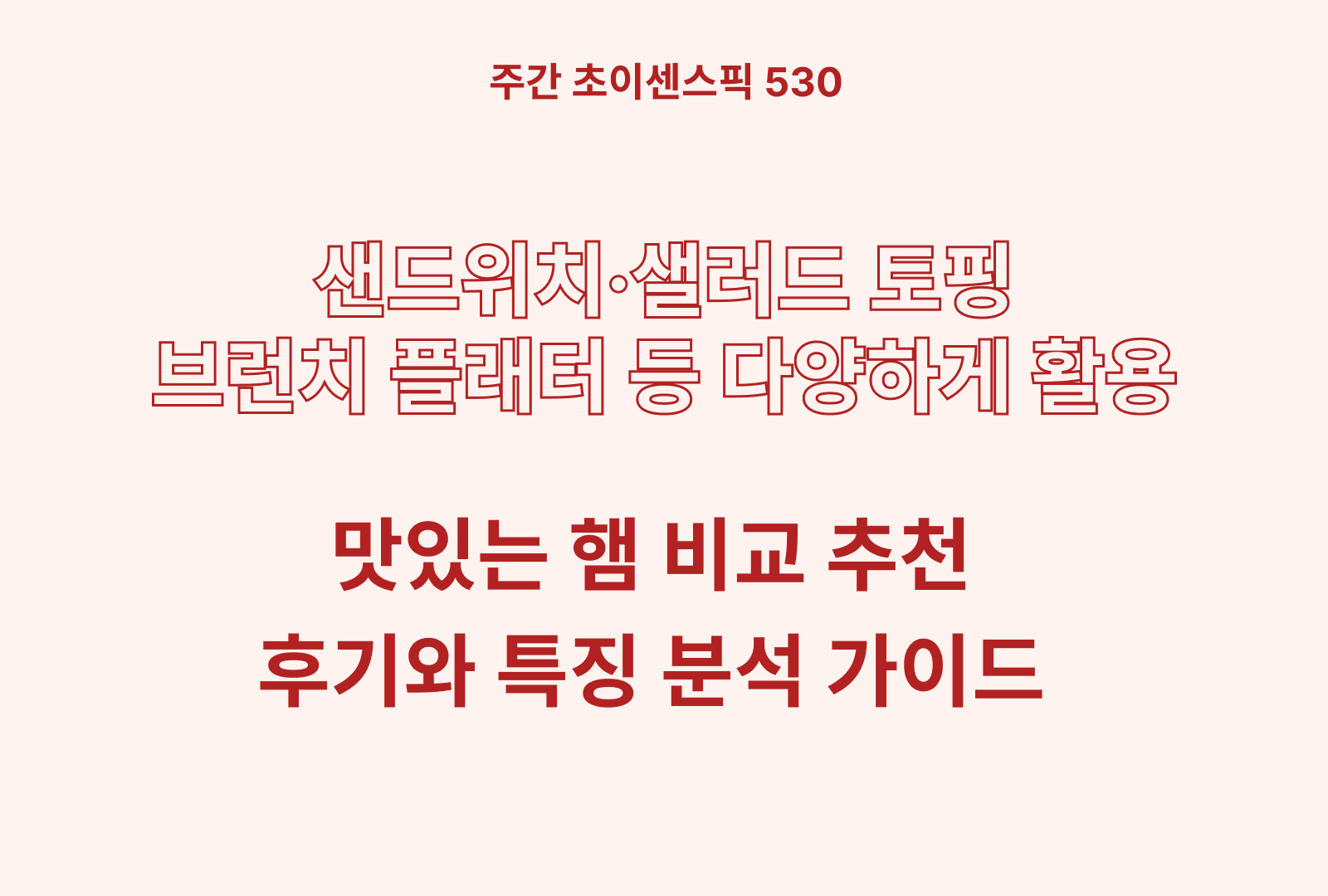 햄 추천 및 비교 5종 (스팸, 리챔, 롯데햄, 청정원, 목우촌)